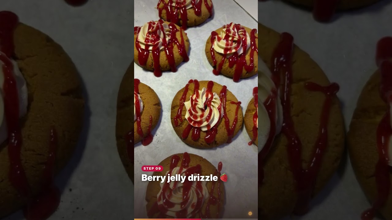 Peanut Butter Jelly Cookies Recipe | Soft & Chewy PB&J Thumbprint Cookies 🥜🍓